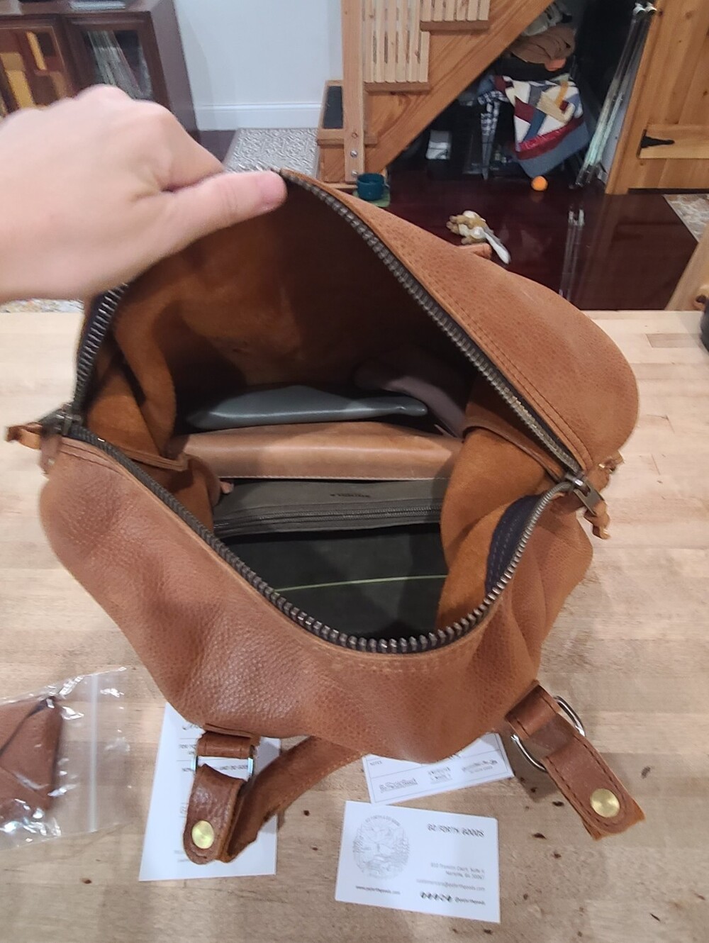 NWT Go Forth Goods Eleanor Satchel Bag In Honey - Picture 4 of 16